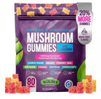 Mushroom Gummies 2500mg 80 vegan with Lion's Mane Ashwaghanda
