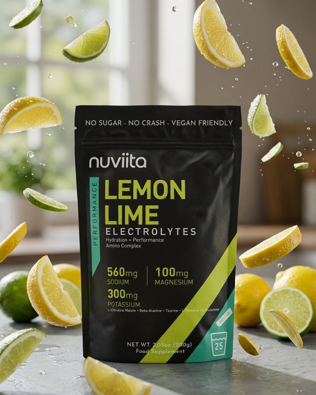 Nuviita Performance Electrolytes Lemon & Lime flavour pouch