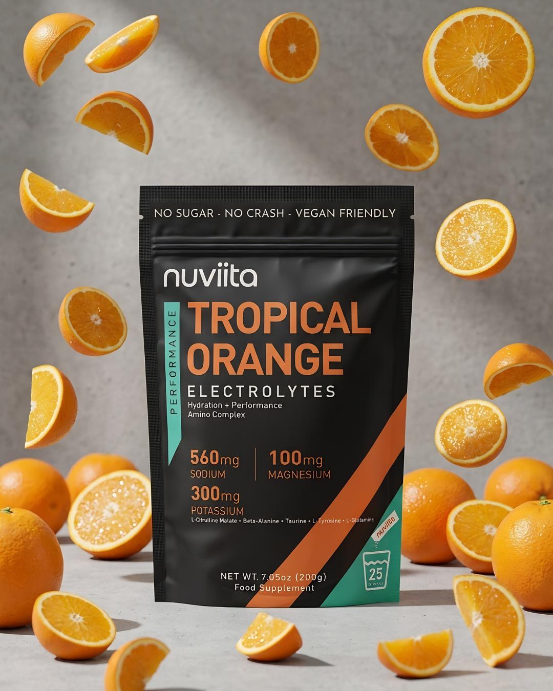 Nuviita Performance Electrolytes – Hydration Powder with Amino Complex | 25 Sachets, Sugar-Free, Vegan